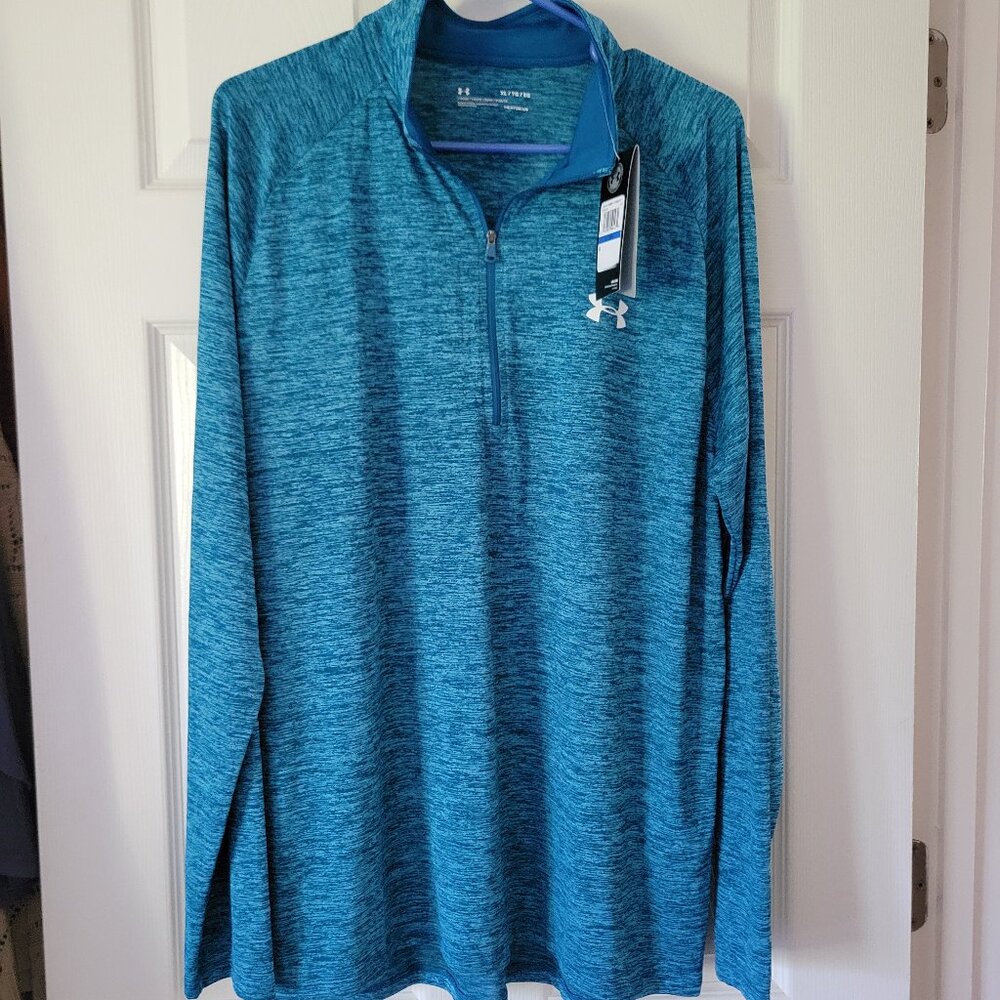 Under Armour Mens 1/4 Zip Pullover HeatGear Mock Neck Long Sleeve